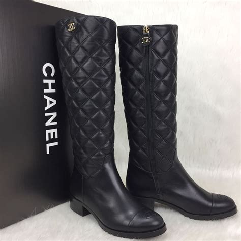 giay boots chanel|chanel high boots sale.